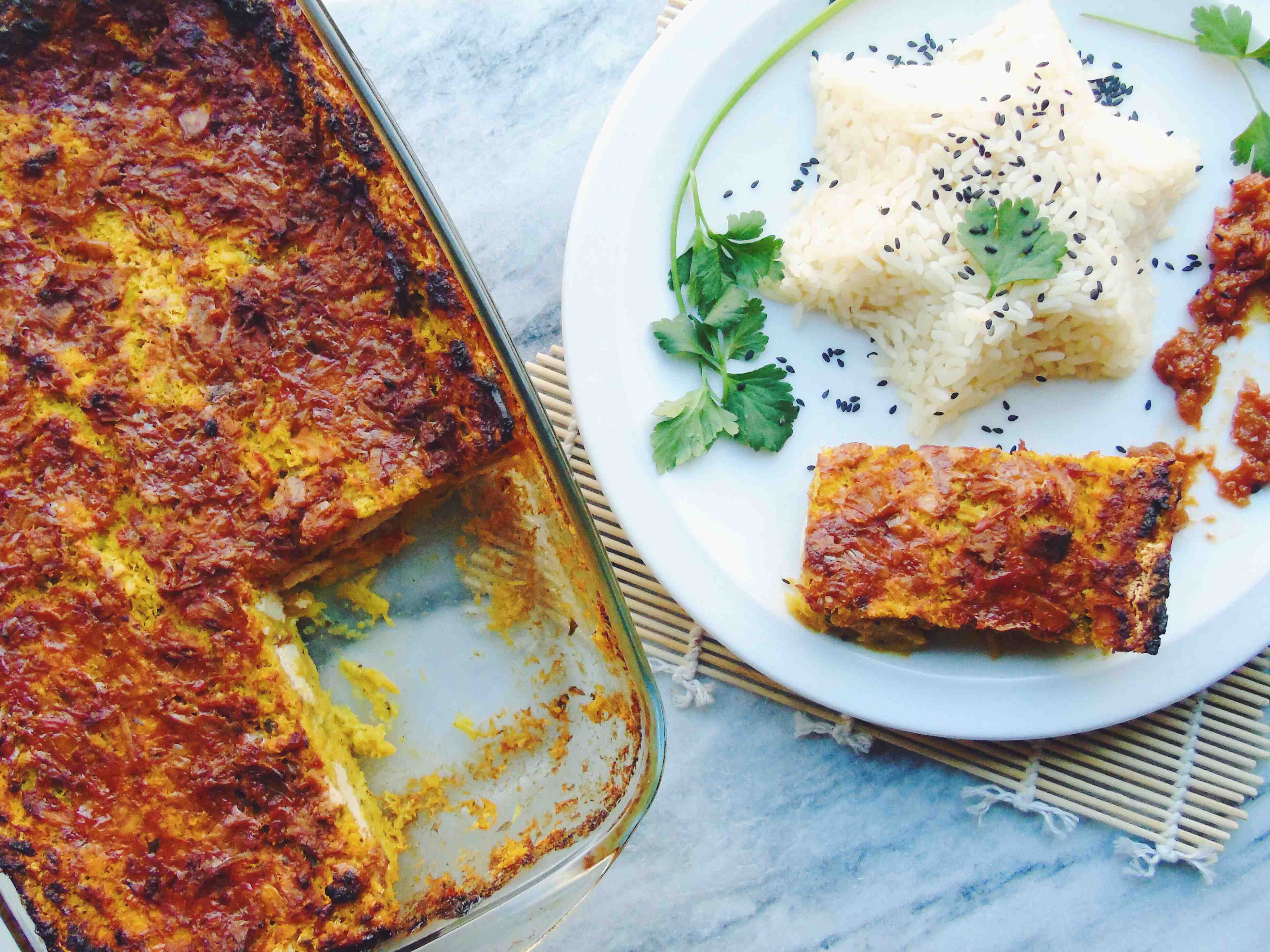 Pom (A chicken and root vegetable casserole from Suriname