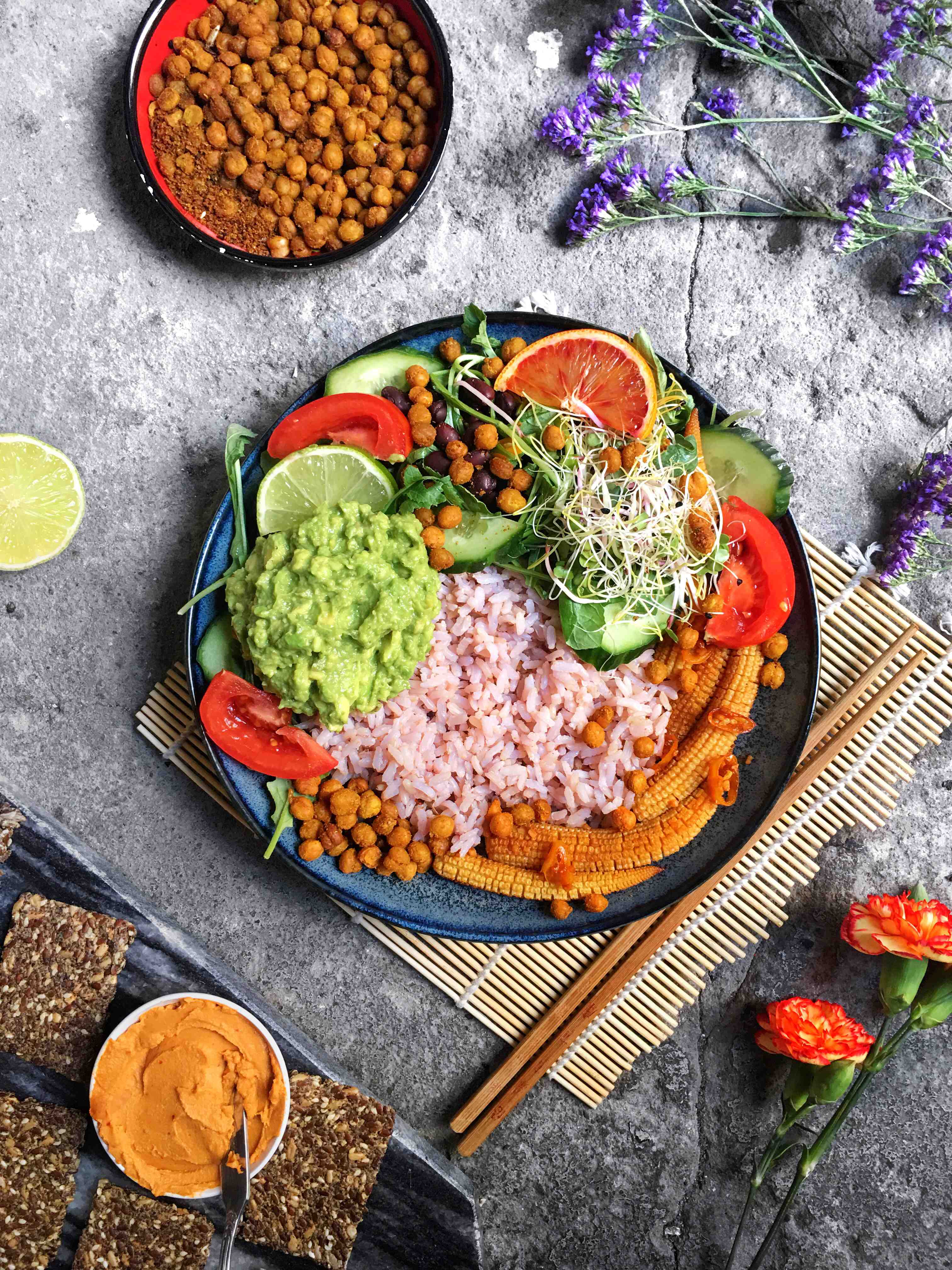 Guacamole Protein Salad Bowl - the indigo kitchen