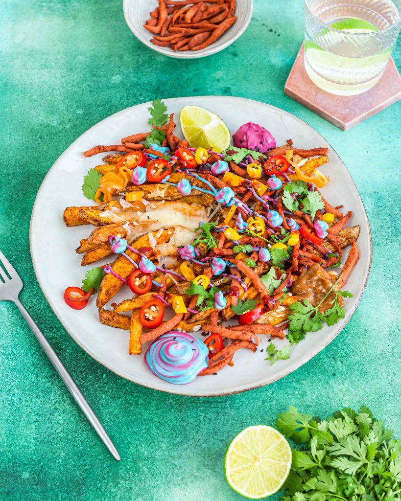 Rainbow crispy airfryer fries