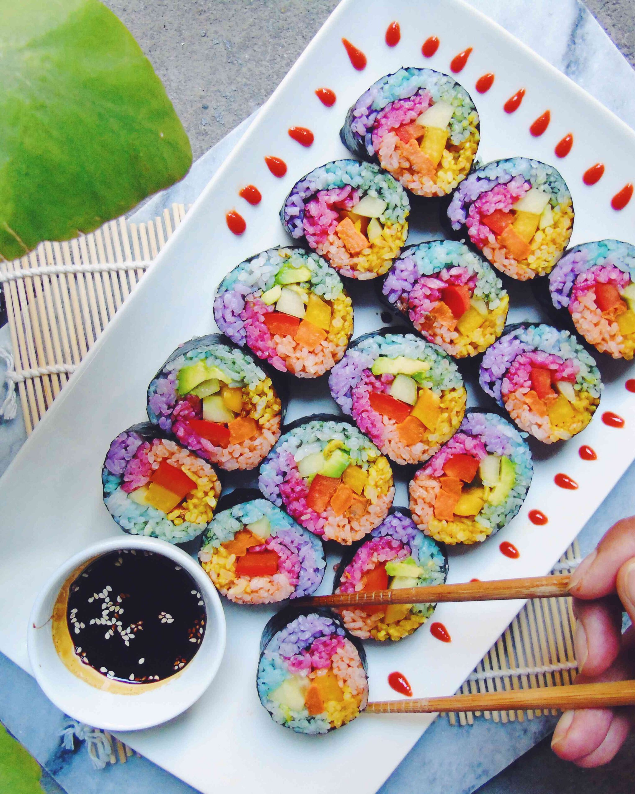 Rainbow Veggie Sushi Rolls