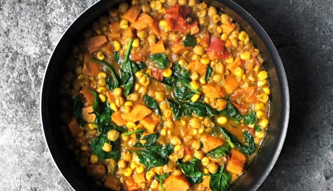 Chickpea Sweet Potato Curry theindigokitchen