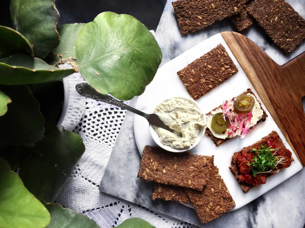 Simple Hearty Flax Crackers w/ raw option - the indigo kitchen